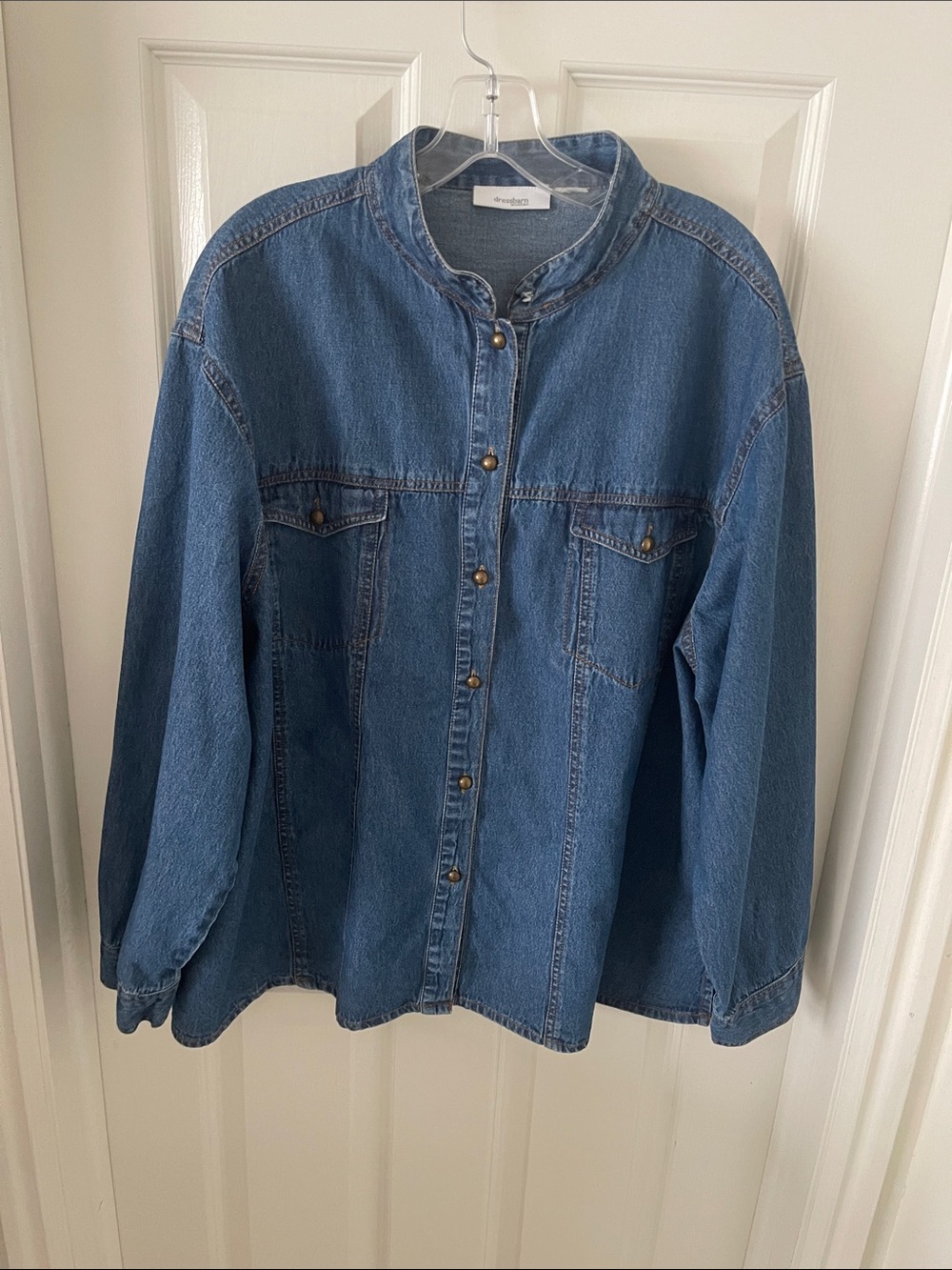 Lightweight Blue Denim Button-Up Jacket